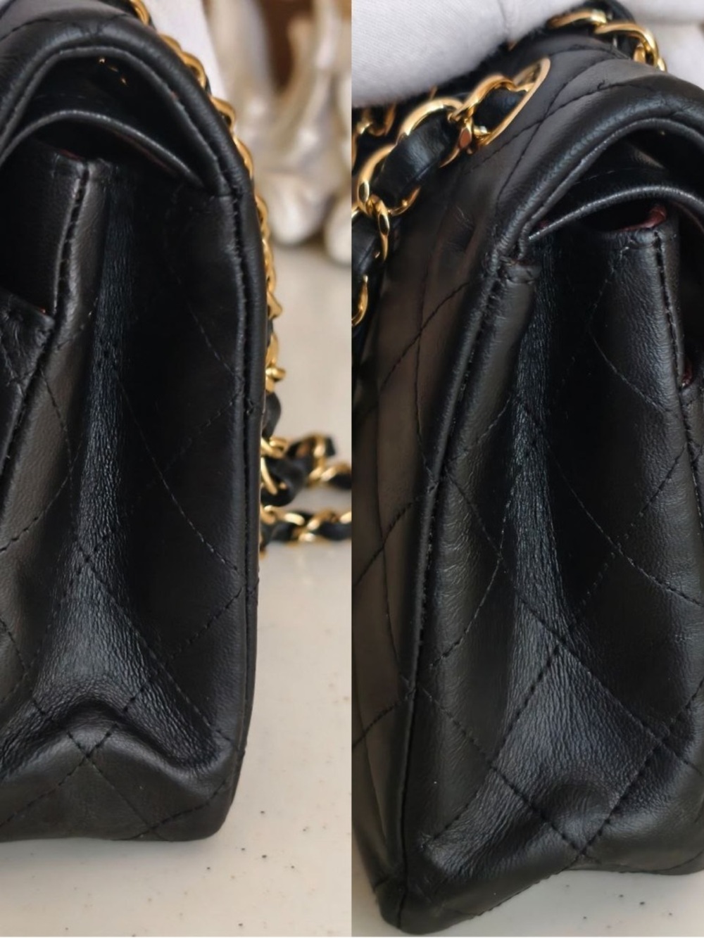 CHANEL Black Quilted Shoulder Bag with Gold Hardware - Picture 13 of 16